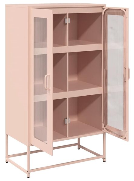 Highboard rózsaszín 68x39x123 cm Acél