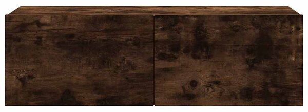 Füstös tölgy színű szerelt fa fali TV-szekrény 100 x 30 x 30 cm