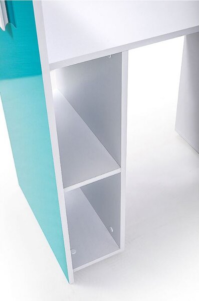Kombinált gyerekágy 90 cm Toreno 3 (fehér + fényes fehér + fényes türkiz) (J)