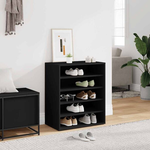 VidaX fekete szerelt fa cipősszekrény 60 x 35 x 70 cm