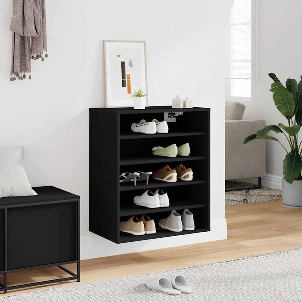 VidaX fekete szerelt fa cipősszekrény 60 x 35 x 70 cm