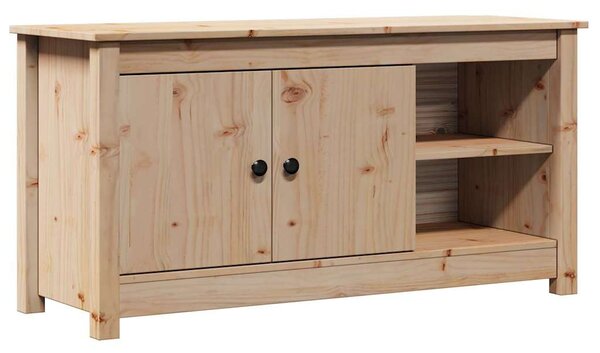 Tömör fenyőfa TV-szekrény 103 x 36,5 x 52 cm