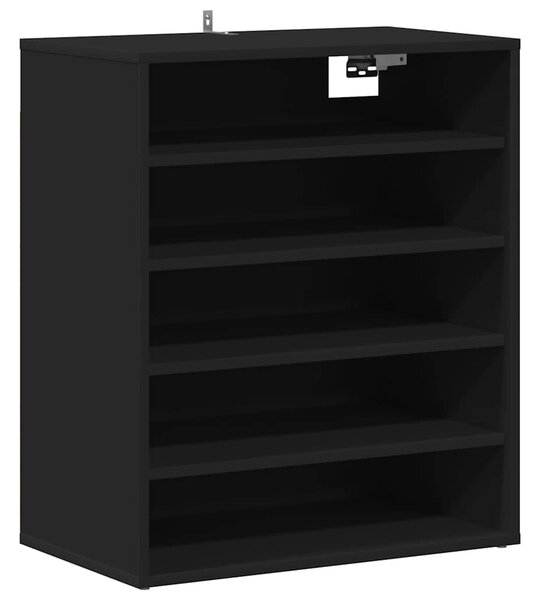 VidaX fekete szerelt fa cipősszekrény 60 x 35 x 70 cm