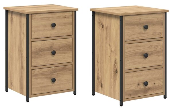 Éjjeliszekrény fiókkal 2 pcs Barna 40 x 36 x 60 cm