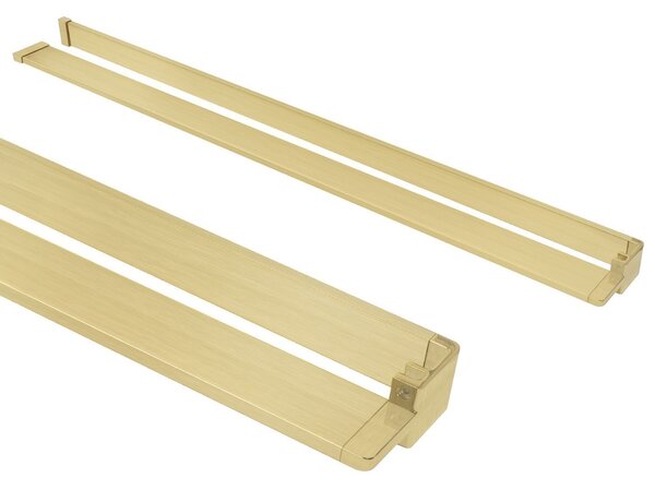 Rea, Zuhanyfüggöny REA AERO Intimo Gold Brush 100 walk-in + polc és akasztó EVO - arany, KPL-09138