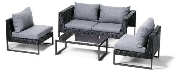 Diamond szürke mesterséges rattan kerti bútorszett - Bonami Essentials