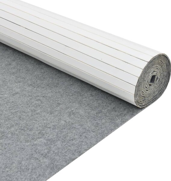 Fehér bambusz térelválasztó szélessége 400 cm magassága 165 cm