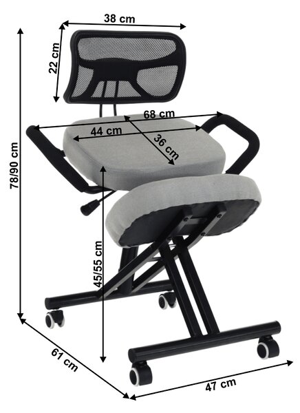 Ergonomikus irodai szék Rusu (szürkésbarna)