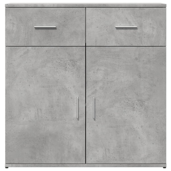 2 db betonszürke szerelt fa tálalószekrény 79 x 38 x 80 cm