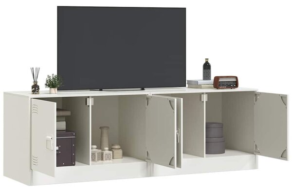 2 db fehér acél TV-szekrény 67 x 39 x 44 cm