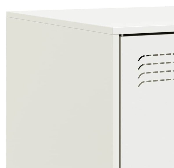 2 db fehér acél TV-szekrény 67 x 39 x 44 cm