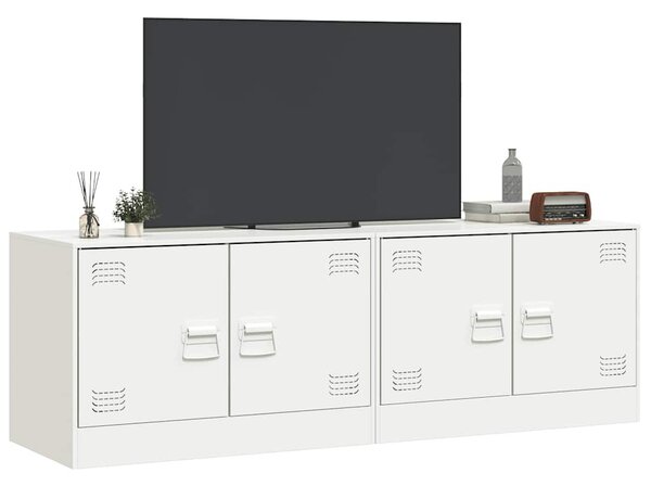 2 db fehér acél TV-szekrény 67 x 39 x 44 cm
