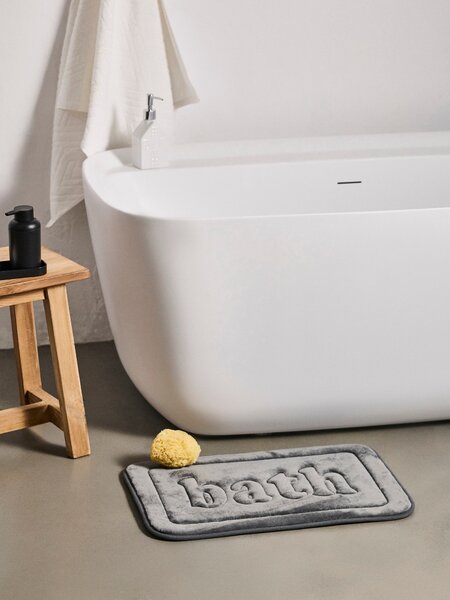 Sinsay - Feliratos fürdőszobai szőnyeg Bath - sötétszürke