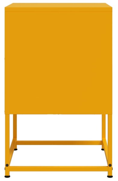 2 db mustársárga acél éjjeliszekrény 36x39x60,5 cm