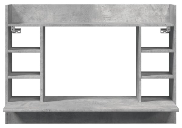 Betonszürke szerelt fa falra szerelhető íróasztal 105x48x75 cm
