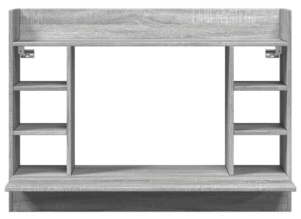 Szürke sonoma színű szerelt fa fali íróasztal 105 x 48 x 75 cm