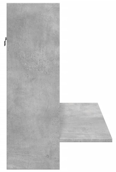 Betonszürke szerelt fa falra szerelhető íróasztal 105x48x75 cm