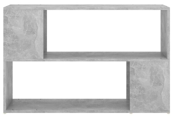 Betonszürke szerelt fa könyvszekrény 100 x 24 x 63 cm