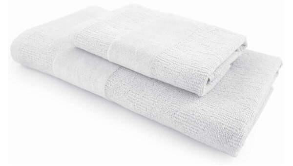 CARRARA törölközőkészlet 1db 60x100 cm és 1db 40x55 cm 100% pamut, fehér