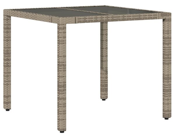 3 részes szürke polyrattan kerti bisztrógarnitúra párnákkal