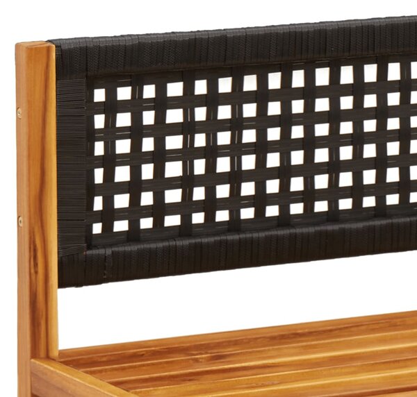 Kerti sarokkanapé párnákkal akácfa és rattan