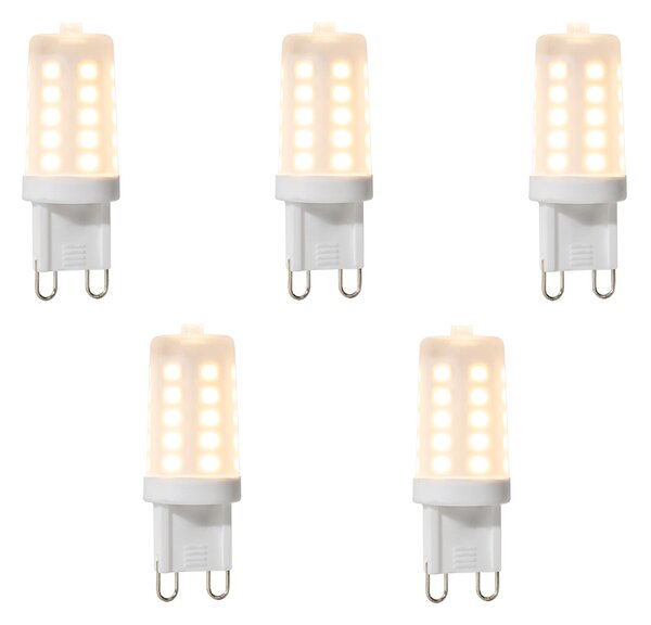 5 darabos készlet G9 dimmelhető LED izzók 3W 280 lm 2700K