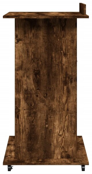 Szerelt fa állópult kerékkel és fiókkal 55 x 55 x 107 cm