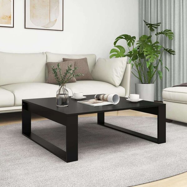 Modern Fekete Dohányzóasztal - 100x100 cm