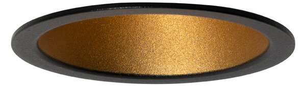 6 db-os modern beépíthető spotlámpa szett fekete arannyal GU10 35mm IP44 - Dept