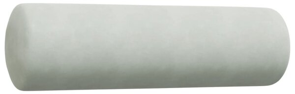 3 részes világosszürke bársony ülőgarnitúra párnákkal