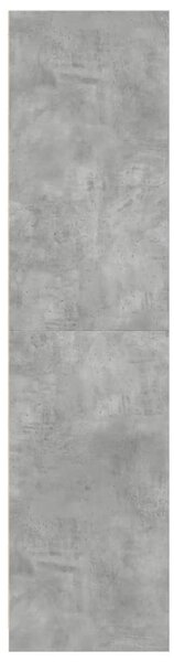 Betonszürke szerelt fa ruhásszekrény 30 x 50 x 200 cm