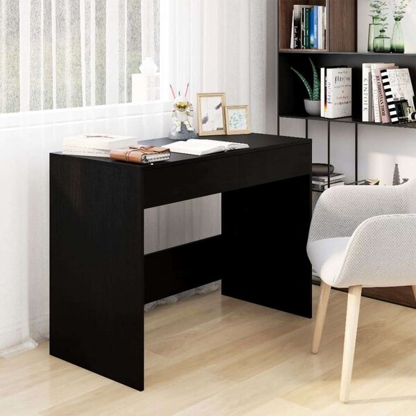 VidaXL Fekete Íróasztal - 2 Fiók - 101x50x76,5cm