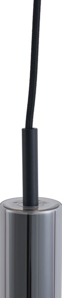 Modern fekete spotlámpa füstüveggel 1 fázisú sínrendszerhez - Slimline Loyce