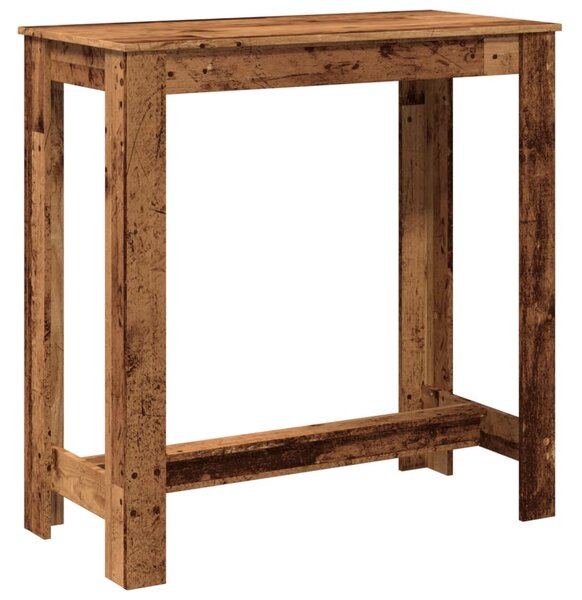 Antik fa színű szerelt fa bárasztal 102 x 50 x 103,5 cm