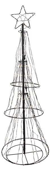 Karácsonyi állólámpa fekete fa 150 cm LED-del, időzítővel IP44 - Ugoku