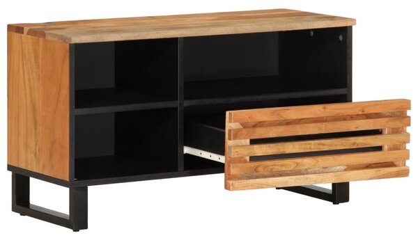 Tömör akácfa TV-szekrény 80 x 34 x 46 cm