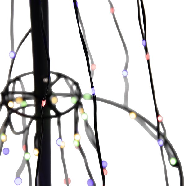 Karácsonyi állólámpa fekete fa 150 cm LED RGB-vel, időzítővel IP44 - Ugoku