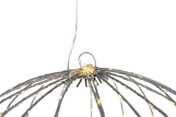 Karácsonyi függőlámpa gömb fehér 60cm LED-del, időzítővel IP44 - Nobi
