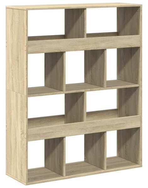 Sonoma tölgy színű szerelt fa könyvszekrény 100 x 33 x 125,5 cm