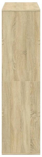 Sonoma tölgy színű szerelt fa könyvszekrény 100 x 33 x 125,5 cm