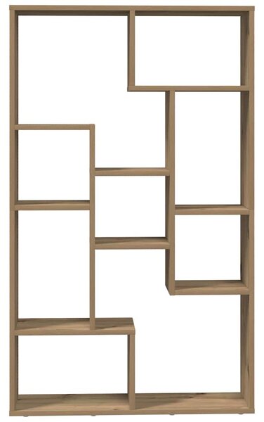 Kézműves tölgy színű szerelt fa könyvespolc 72 x 20 x 120,5 cm