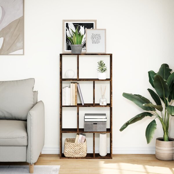 Füstös tölgy színű szerelt fa könyvespolc 60 x 20 x 120,5 cm