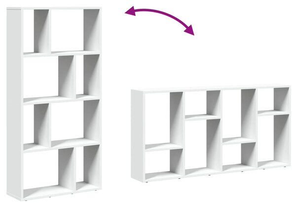 Fehér, rétegelt fa könyvespolc 60 x 20 x 120,5 cm