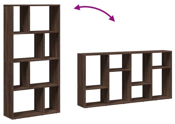 Barna tölgy színű szerelt fa könyvespolc 60 x 20 x 120,5 cm