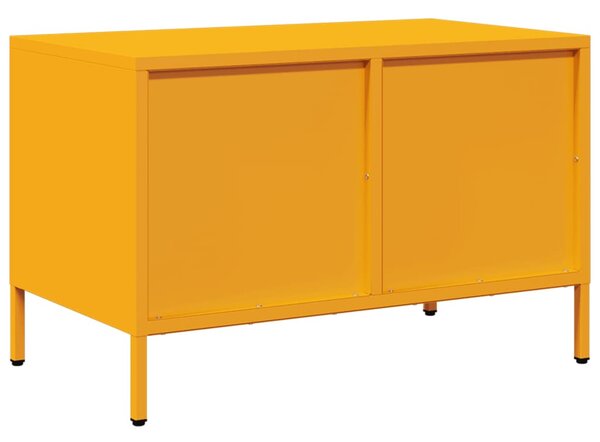 Mustársárga hidegen hengerelt acél TV-szekrény 68x39x43,5 cm