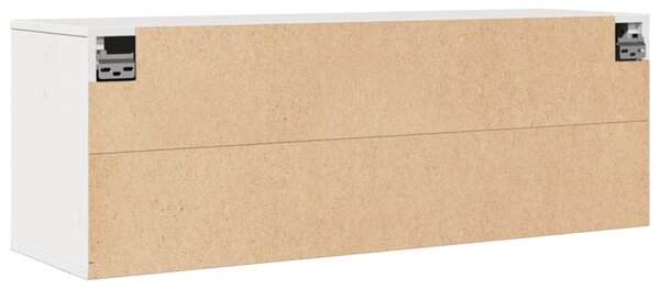 Fehér tömör fenyőfa faliszekrény 100 x 30 x 35 cm