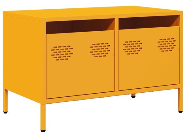 Mustársárga hidegen hengerelt acél TV-szekrény 68x39x43,5 cm