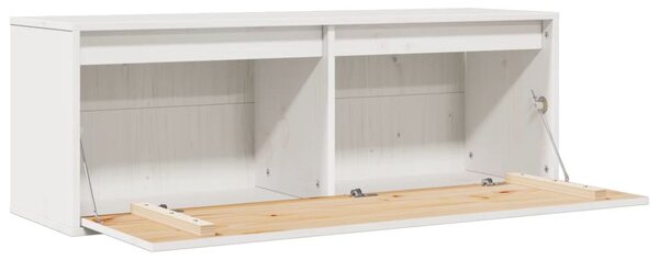Fehér tömör fenyőfa faliszekrény 100 x 30 x 35 cm