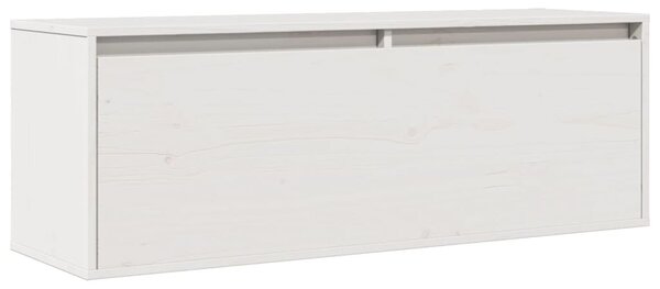 Fehér tömör fenyőfa faliszekrény 100 x 30 x 35 cm