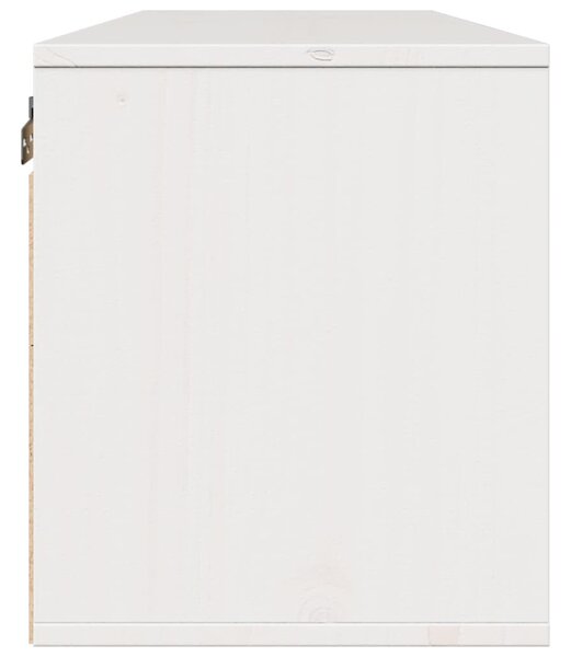 Fehér tömör fenyőfa faliszekrény 100 x 30 x 35 cm